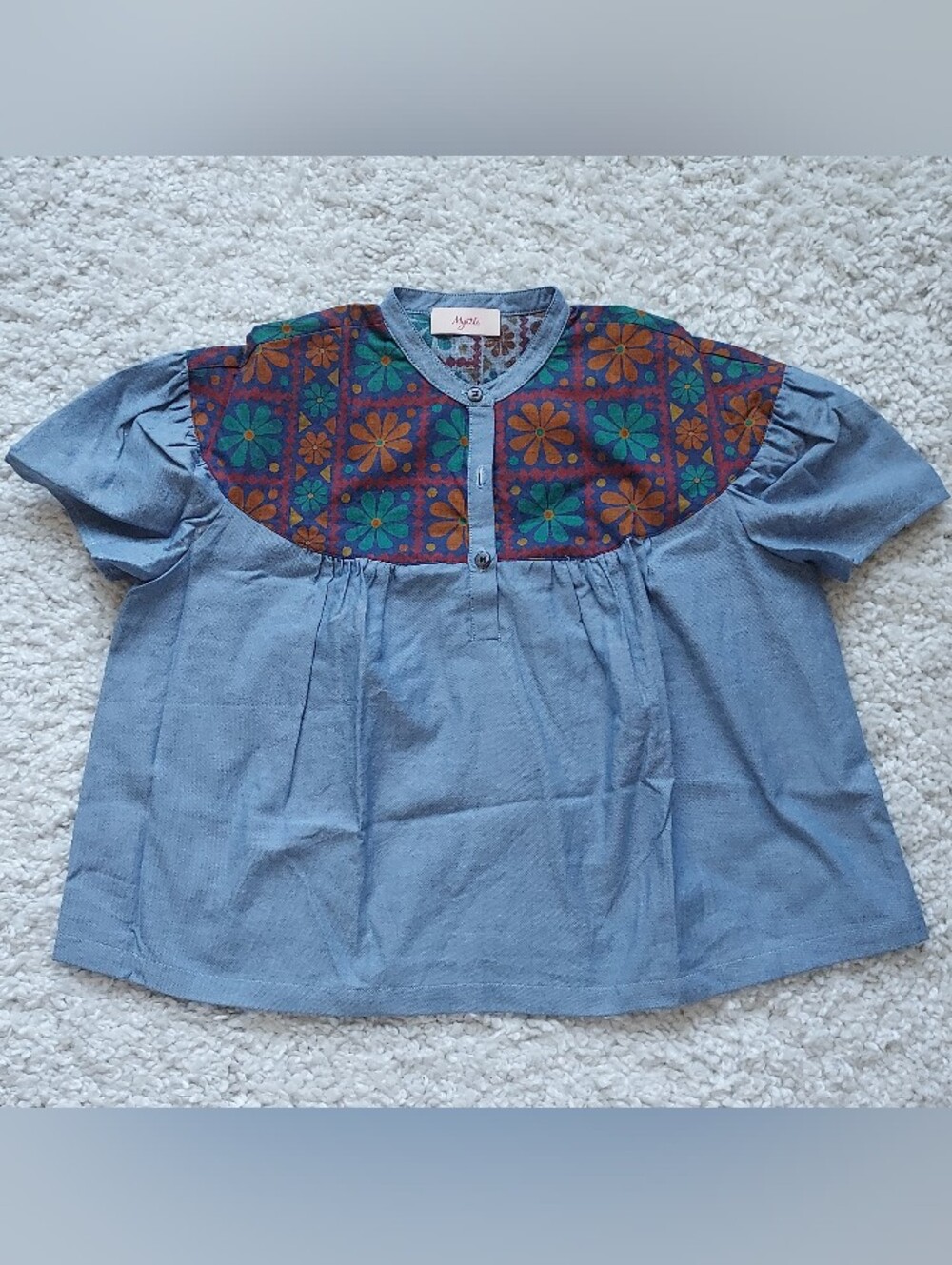 Myrtle LA Addie Blouse Chambray One Size
